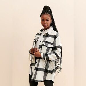 Badgley Mischka‎ Oversized Flannel Jacket- Large